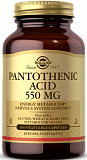 Solgar Pantothenic Acid 550 mg Vegetable Capsules 100 капсул