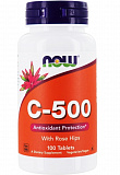 NOW Vitamin C-500 с шиповником 100 таблеток