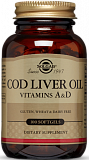 Solgar Cod Liver Oil Softgels (Vitamin A & D) 100 капсул