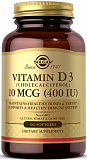 Solgar Vitamin 400 IU D3 10 мкг Softgels 100 капсул