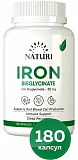Naturi Iron Bisglycinate 20 мг (Железо Бисглицинат) 180 капсул
