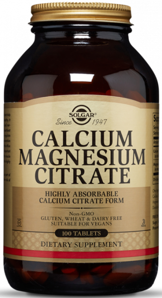 Solgar Calcium Magnesium Citrate Tablets 100 таблеток