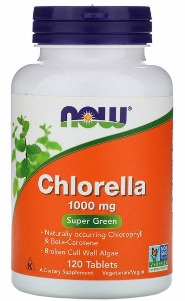 Now Organic Chlorella 1000 mg 120 таб.