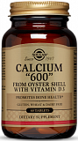 Solgar Calcium “600” Tablets (from Oyster Shell with Vitamin D3) 60 таблеток