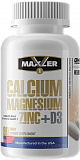 Maxler Calcium Magnesium Zinc + D3 (Кальций Магний Цинк) 90 таблеток