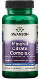 Swanson Mineral Citrate Complex - Calcium, Magnesium, Zinc, Potassium 60 капсул