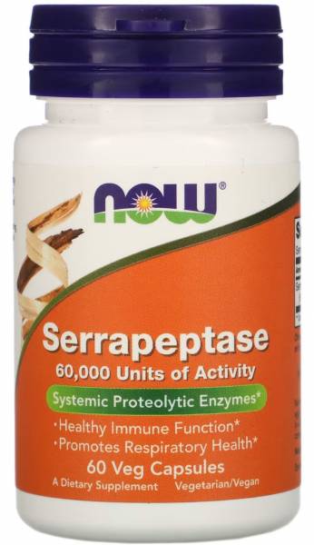 Now Serrapeptase 60000 SU 60 капсул