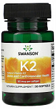 Swanson Vitamin K2 Natural 50 мкг 30 капсул