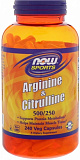 NOW Arginine & Citrulline 240 капсул