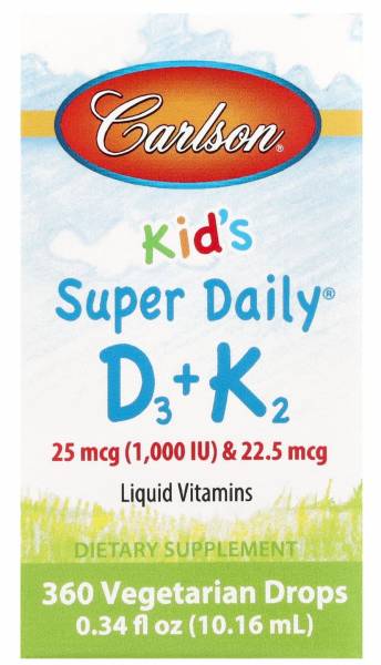 Carlson Kids Super Daily D3 + K2 drops 1000 МЕ (Д3+К2 Капли) 10.16 мл