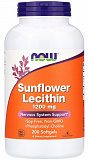 NOW Lecithin Sunflower 1200 мг 200 капсул