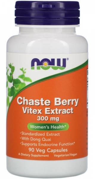NOW Chaste Berry (экстракт плодов витекса) 300 мг 90 капсул