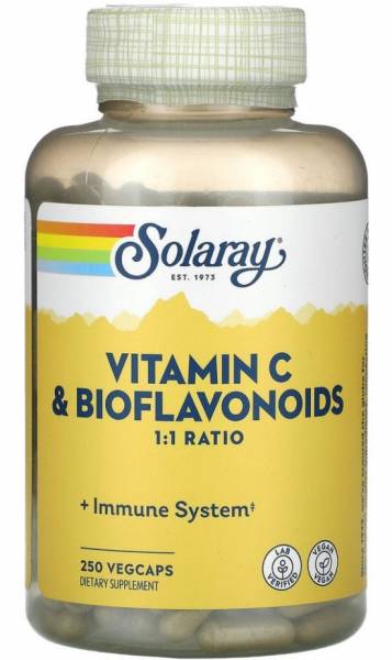 Solaray Vitamin C Bioflavonoids Витамин C и Биофлавоноиды 250 VegCaps