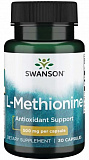 SWANSON L-Methionine 500 мг 30 капсул