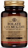Solgar FOLATE 1,333 MCG DFE (METAFOLIN® 800 MCG) TABLETS 100 таблеток