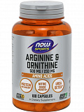 NOW Arginine Ornithine 500 mg / 250 mg 100 капсул
