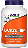 NOW L-Citrulline 750 мг 180 капсул