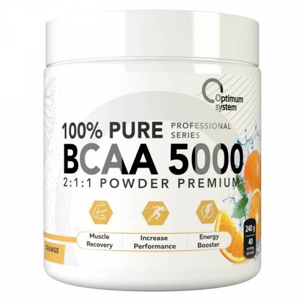 Optimum System 100% Pure BCAA 5000 Powder 200 грамм