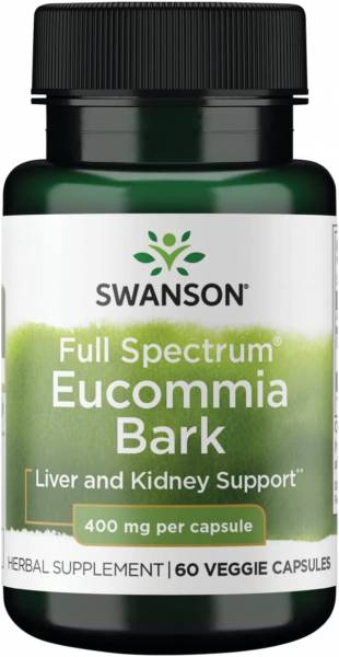 Swanson Full Spectrum Eucommia Bark 400 mg 60 капсул