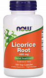 Корень Солодки NOW Licorice Root 450 мг 100 капсул