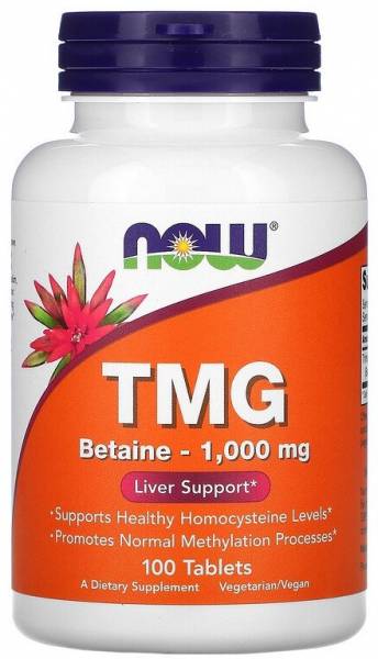 Now TMG Betaine 1000 мг (Триметилглицин) 100 таблеток