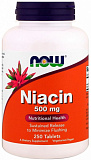 NOW Niacin 500 мг 250 таблеток