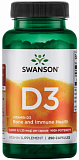 Swanson Vitamin D3 1000 IU (25 mcg) 250 капсул