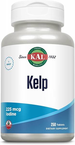 KAL Kelp Iodine 225 мкг (Йод) 250 таблеток