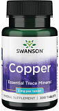 Swanson Copper 2 mg 300 таблеток